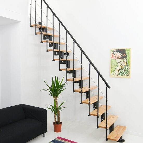 Modultrappa Comfort Top Minka – Svart / Bok